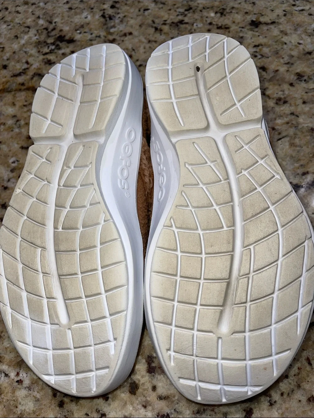 Oofos Oocoozie Cozy Slip-On Shoes in Camel